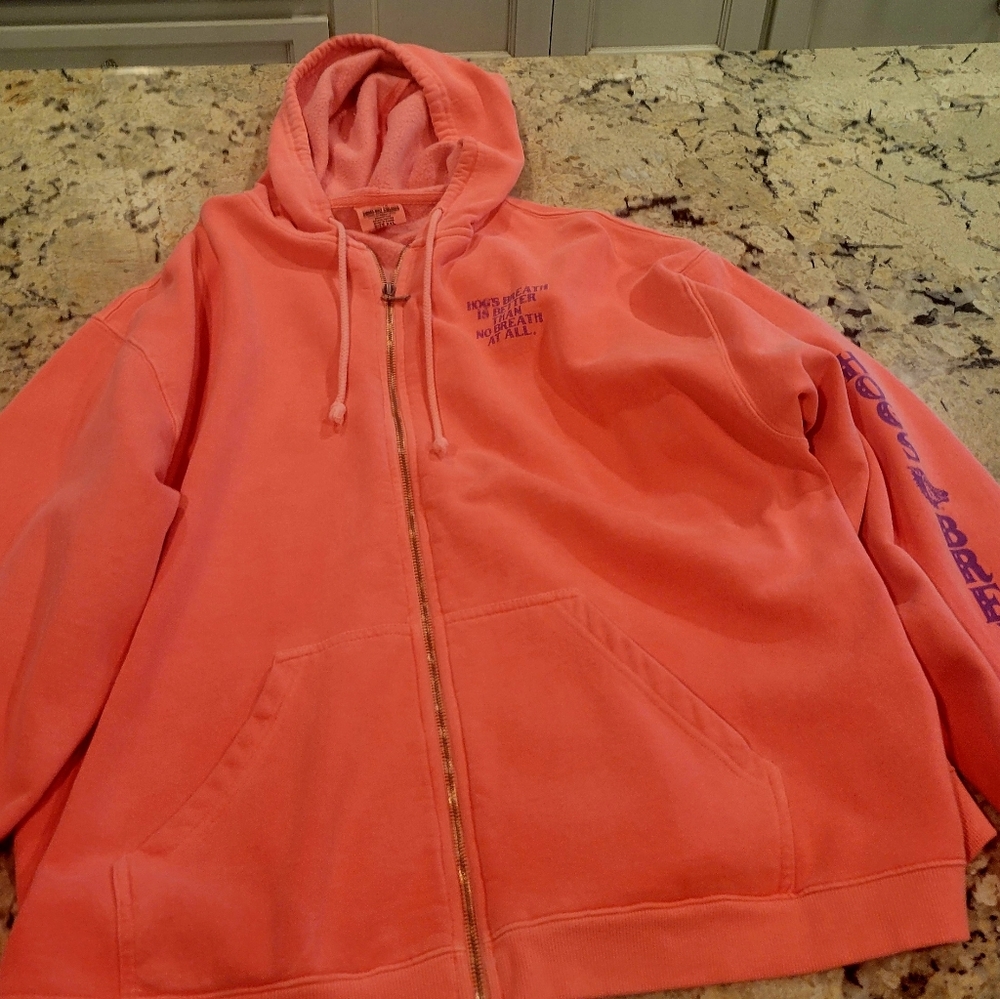 Hog's Breath Saloon Hoddie florescent pink orange